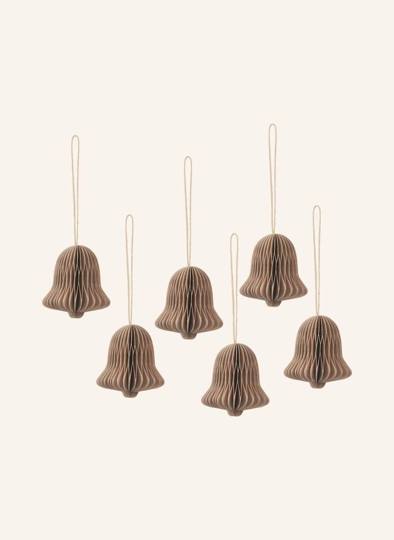 Broste Copenhagen 6er-Set Weihnachtskugeln Chime Bell braun Broste Copenhagen 6er-Set Weihnachtskugeln Chime Bell braun von BROSTE COPENHAGEN