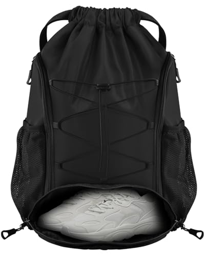 BROTOU Sportbeutel Sporttasche Rucksack Kordelzug Turnbeutel mit Schuhfach Tunnelzug Gym bag Badetasche Wasserfest Fußballtasche für Junge Herren Damen Kinder BROTOU Sportbeutel Sporttasche Rucksack Kordelzug Turnbeutel mit Schuhfach Tunnelzug Gym bag Badetasche Wasserfest Fußballtasche für Junge Herren Damen Kinder von BROTOU