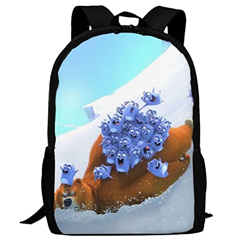 BRPOSOILYS Grizzy und Anime The Lemmings Schülertasche für Studenten, Laptop, Rucksack, Reisetasche, für Jungen und Mädchen, Schnitt Bär 21, One size von BRPOSOILYS