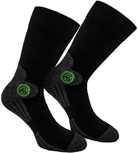 BRUBAKER 4 Paar Funktionssocken Trek-Power mit Dynamic Fit Technologie Schwarz Grau mit Logo Grün Größe 47-50 BRUBAKER 4 Paar Funktionssocken Trek-Power mit Dynamic Fit Technologie Schwarz Grau mit Logo Grün Größe 47-50 von BRUBAKER