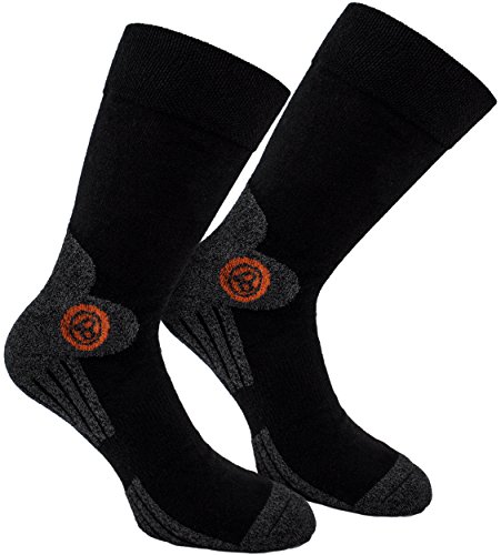 BRUBAKER 4 Paar Funktionssocken Trek-Power mit Dynamic Fit Technologie Schwarz Grau mit Logo Orange Größe 47-50 BRUBAKER 4 Paar Funktionssocken Trek-Power mit Dynamic Fit Technologie Schwarz Grau mit Logo Orange Größe 47-50 von BRUBAKER
