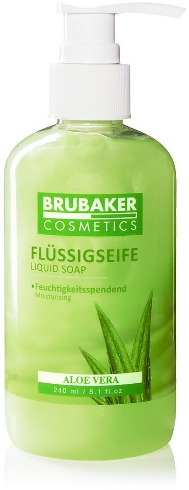 BRUBAKER Handseife Flüssigseife mit Aloe Vera Duft, 1-tlg., feuchtigkeitsspendend, Seife flüssig im praktischen Spender von BRUBAKER