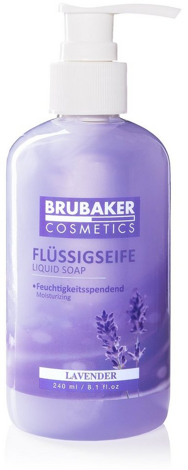 BRUBAKER Handseife Flüssigseife mit Lavendel Duft, 1-tlg., feuchtigkeitsspendend, Seife flüssig im praktischen Spender von BRUBAKER