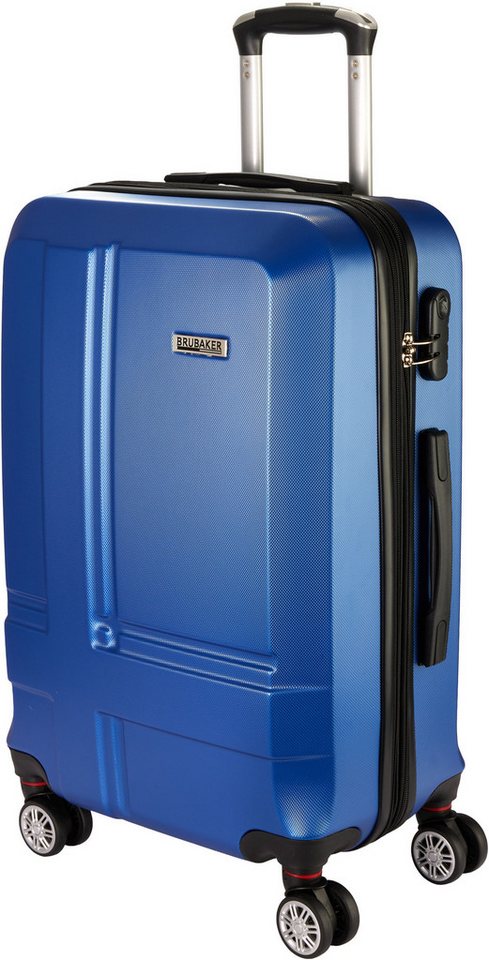 BRUBAKER Koffer Hartschalenkoffer New York - Erweiterbarer Hartschalen Reisekoffer, 4 Rollen, Rollkoffer mit Zahlenschloss, 4 Rollen und Teleskopgriff - ABS Koffer von BRUBAKER