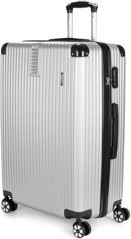 BRUBAKER Koffer London - Hartschalen Reisekoffer mit Zahlenschloss, 4 Rollen, Rollkoffer 49 x 76,5 x 29,5 cm - Hartschalenkoffer Trolley, Größe XL von BRUBAKER