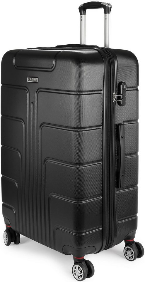 BRUBAKER Koffer Miami - Erweiterbare Koffer mit Zahlenschloss - 49 x 76,5 x 32 cm, 4 Rollen, ABS Rollkoffer - Reisekoffer Hartschalenkoffer - Größe XL von BRUBAKER