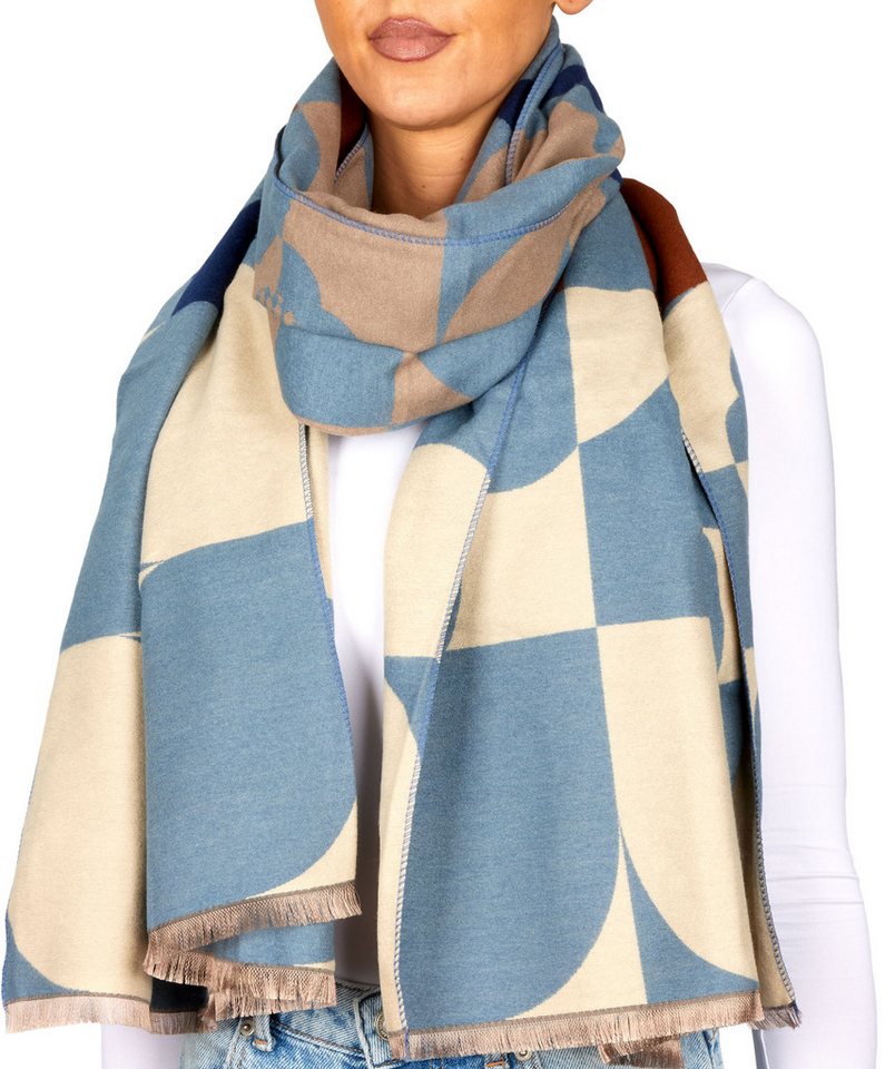 BRUBAKER Schal Cashmirillo Damen Schal mit Modernem Muster - 70 x 200 cm - Warm, (Oversized Schal für Herbst und Winter, 1-St), Kuschelig mit weichem Kaschmir-Gefühl - Damenschal Winterschal von BRUBAKER