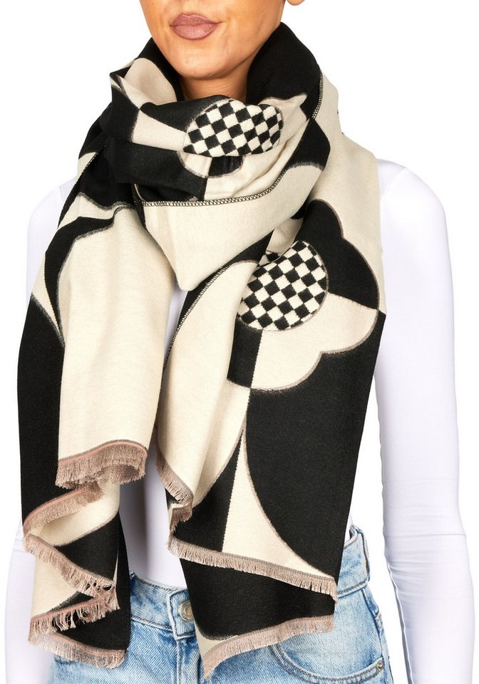 BRUBAKER Schal Cashmirillo Damen Schal mit Modernem Muster - 70 x 200 cm - Warm, (Oversized Schal für Herbst und Winter, 1-St), Kuschelig mit weichem Kaschmir-Gefühl - Damenschal Winterschal von BRUBAKER