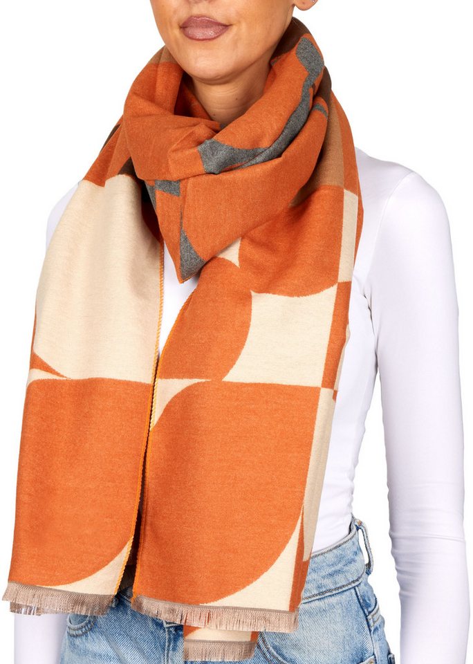 BRUBAKER Schal Cashmirillo Damen Schal mit Modernem Muster - 70 x 200 cm - Warm, (Oversized Schal für Herbst und Winter, 1-St), Kuschelig mit weichem Kaschmir-Gefühl - Damenschal Winterschal von BRUBAKER