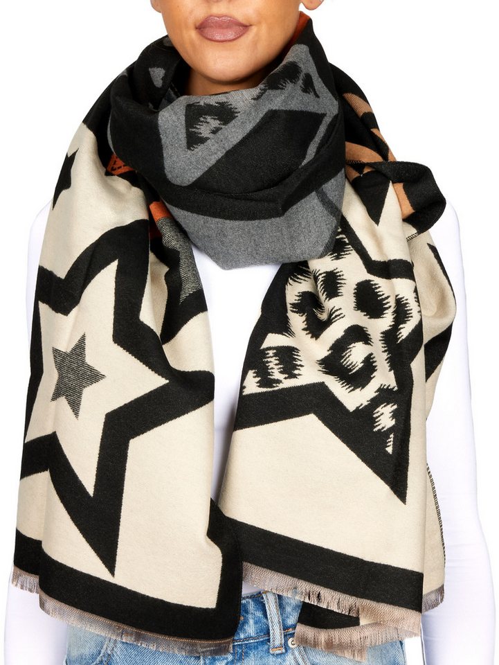 BRUBAKER Schal Cashmirillo Damen Schal mit Modernem Muster - 70 x 200 cm - Warm, (Oversized Schal für Herbst und Winter, 1-St), Kuschelig mit weichem Kaschmir-Gefühl - Damenschal Winterschal von BRUBAKER