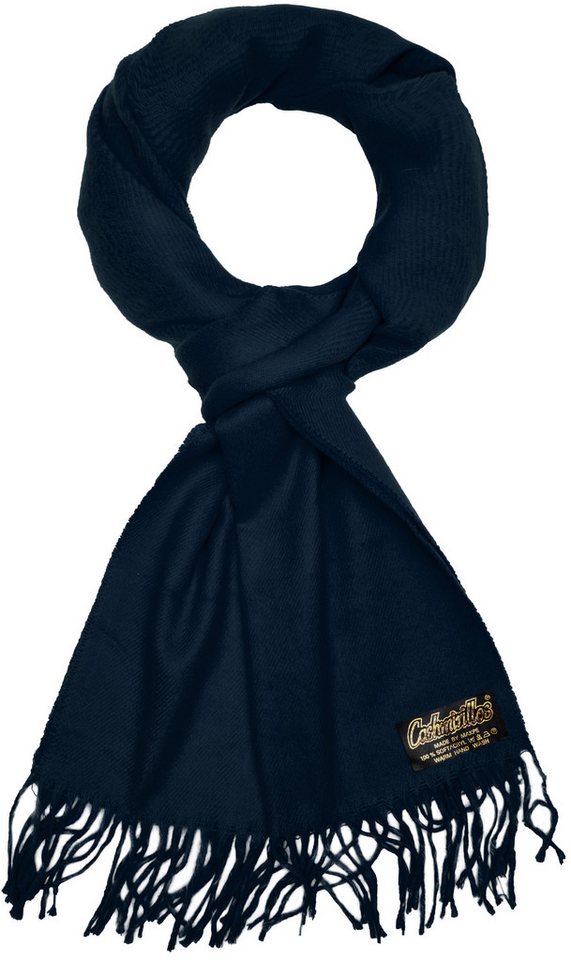 BRUBAKER Schal Cashmirillo Kuschelschal 30/40 x 180 cm Lang Leicht Warm Kuschelig, (Uni-Farben, 1-St. Herbst und Winterschal), Stola Tuch Schal mit Fransen für Damen und Herren von BRUBAKER