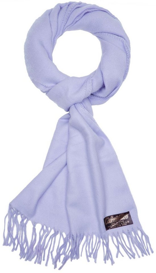 BRUBAKER Schal Cashmirillo Kuschelschal 30/40 x 180 cm Lang Leicht Warm Kuschelig, (Uni-Farben, 1-St. Herbst und Winterschal), Stola Tuch Schal mit Fransen für Damen und Herren von BRUBAKER