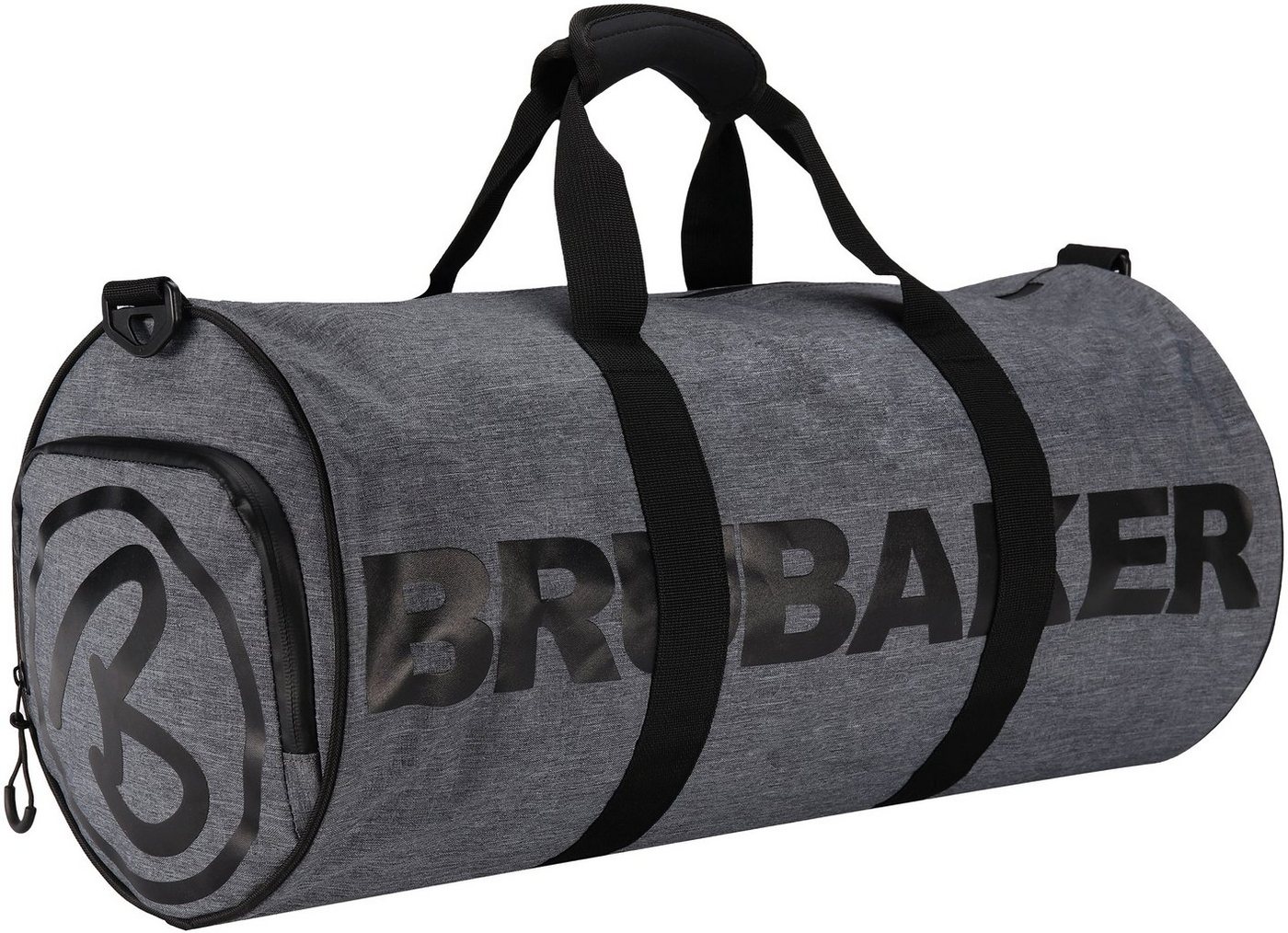 BRUBAKER Sporttasche Unisex Duffle Bag Trainingstasche Grau (1-tlg., wasserabweisend, Duffelbag), 27 l Fitnesstasche mit Schuhfach und Nassfach, Reisetasche Duffel Bag, Dufflebag von BRUBAKER