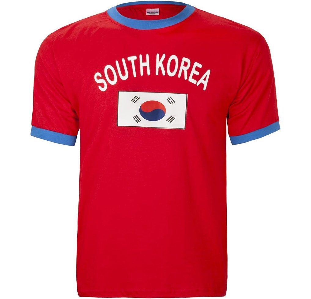 BRUBAKER T-Shirt Südkorea - Retro Unisex Fan Shirt für Herren und Damen (1-tlg) Trikot South Korea von BRUBAKER