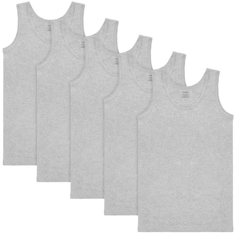 BRUBAKER Tanktop Classic Herren Unterhemd Tank Top (5er-Pack) Schlichtes Basic Achselshirt aus hochwertiger Baumwolle, Extra Lang von BRUBAKER