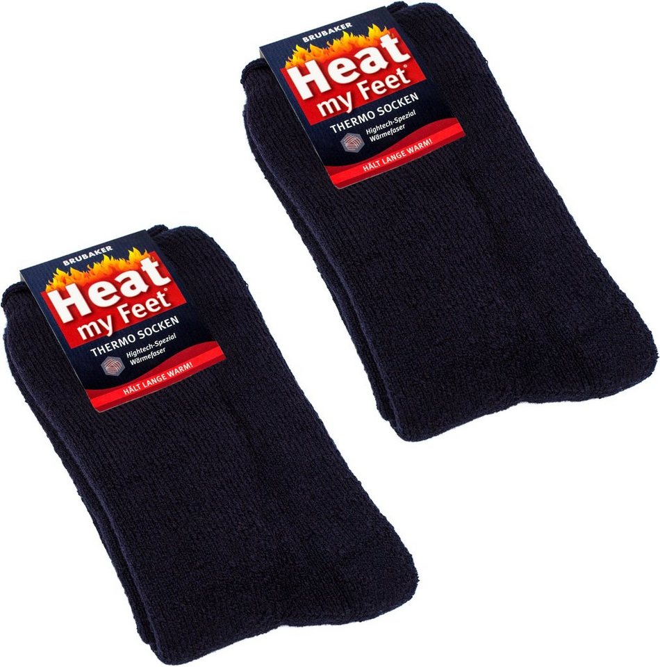 BRUBAKER Thermosocken extra warme Kuschelsocken (Set, 2-Paar, Heat my Feet) Wintersocken für Damen und Herren von BRUBAKER