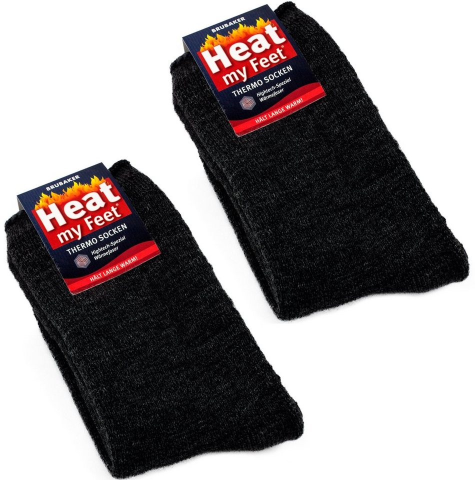 BRUBAKER Thermosocken extra warme Kuschelsocken (Set, 2-Paar, Heat my Feet) Wintersocken für Damen und Herren von BRUBAKER