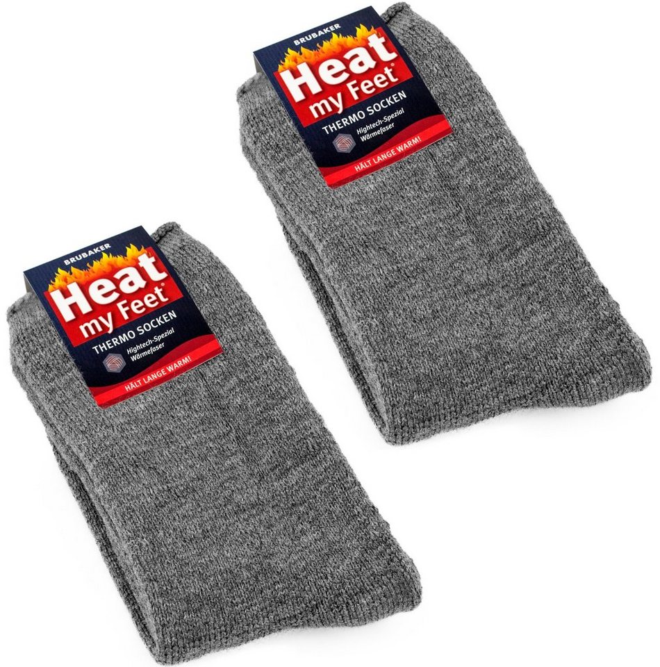 BRUBAKER Thermosocken extra warme Kuschelsocken (Set, 2-Paar, Heat my Feet) Wintersocken für Damen und Herren von BRUBAKER