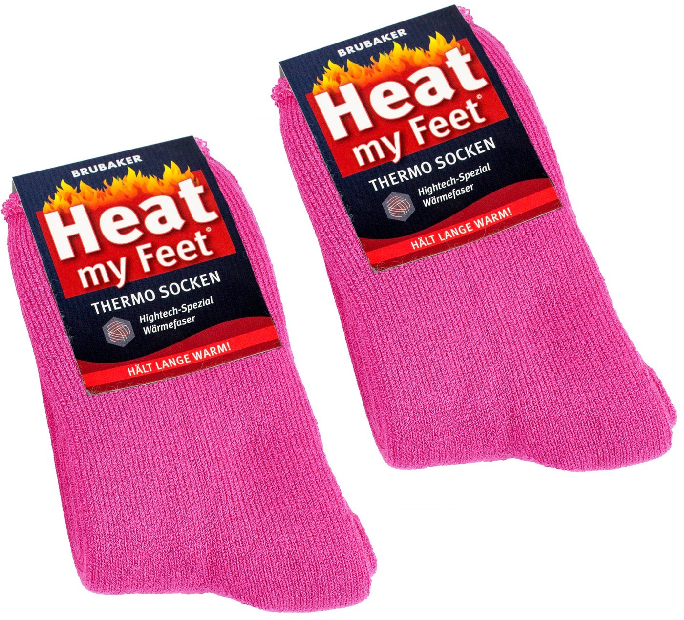 BRUBAKER Thermosocken extra warme Kuschelsocken (Set, 2-Paar, Heat my Feet) Wintersocken für Damen und Herren von BRUBAKER