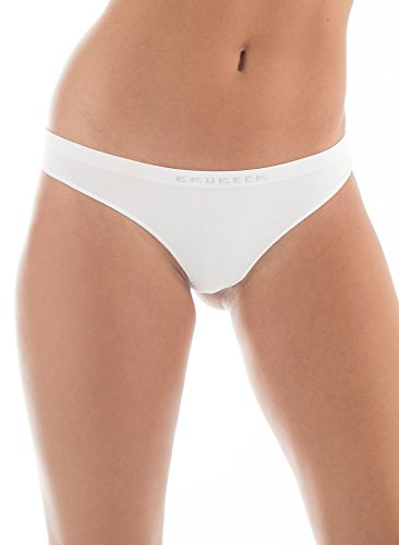 BRUBECK 5er Pack Damen String Slip | Funktionsunterwäsche | Sport-Slip | Atmungsaktiv | Seamless | TH00182, Größe:XL, Farbe:Weiss von BRUBECK