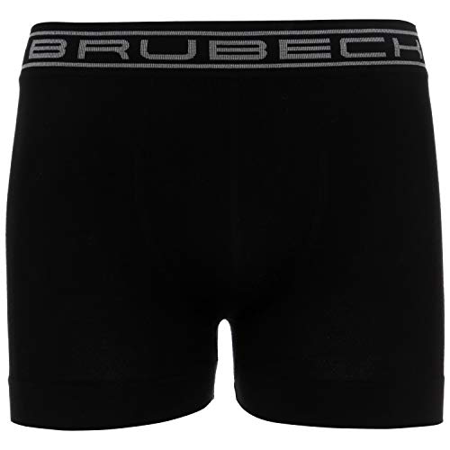 BRUBECK Boxer Männerunterhose schwarz | Herren Retropants atmungsaktiv | Unterwäsche nahtlos | Unterhose schnell trocknend | Underpants Seamless | 80% Baumwolle | Gr. M, Black | BX00501A von BRUBECK