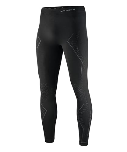 BRUBECK Herren Extreme Merino Lange Unterhose Funktionsunterwäsche | Base Layer | Atmungsaktiv | Geruchshemmend | Klimaregulierend | LE13520, Gr.:L, Farbe:Carbon Crest von BRUBECK