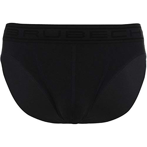 BRUBECK Herren Slips Seamless atmungsaktiv | Unterhose für Männer | Unterwäsche schnell trocknend | Mens Underwear Breathable Cotton | 80% Baumwolle | Gr. L, Dark Graphite | BE00290A von BRUBECK