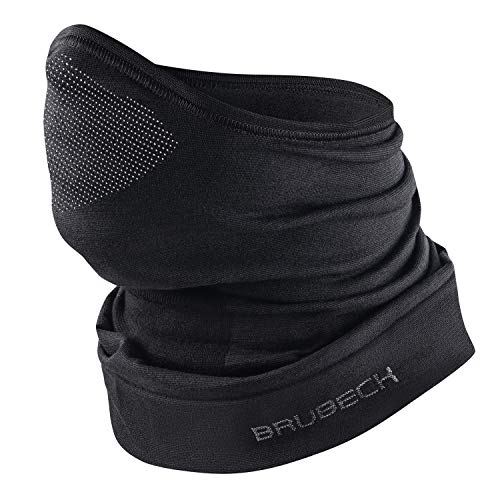 BRUBECK M-Pro Halbe Sturmhaube Merinowolle | Unisex | Herbst Radfahren | Ski Tour | Wandern Merino | Thermo Funktionskleidung | 42% Merino Wolle | Balaclava Winter | KM10780, Gr.:L - XL, M-Pro Schwarz von BRUBECK