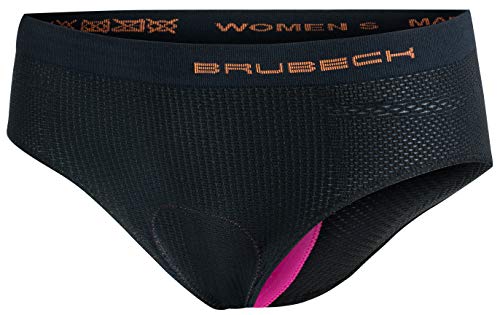 BRUBECK Fahrradunterhose Damen | Radunterhose | Fahrradslip atmungsaktiv | Fahrrad Slip | Radlerslip mit Sitzpolster 3D-Struktur | Gr. L | HI10300 von BRUBECK