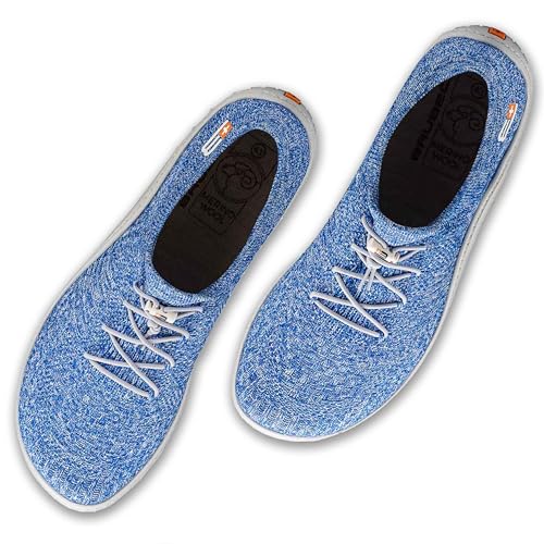 BRUBECK Merino Barfußschuhe für Herren | SH5003 | Gr 42 | Hellgrau/Grau | Handgefertigt in Polen | Ideal für Sport und Freizeit | Optimale Thermoregulation | Bequem und Stilvoll von BRUBECK