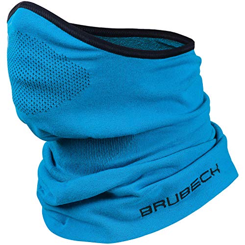 BRUBECK X-Pro Halbe Sturmhaube | Herren | Damen | Klimaregulierend | Gesichtsmaske | Sturmmaske | Funktionskleidung | Atmungsaktiv | Anti-allergisch | Antibakteriell (Blau, L - XL) von BRUBECK