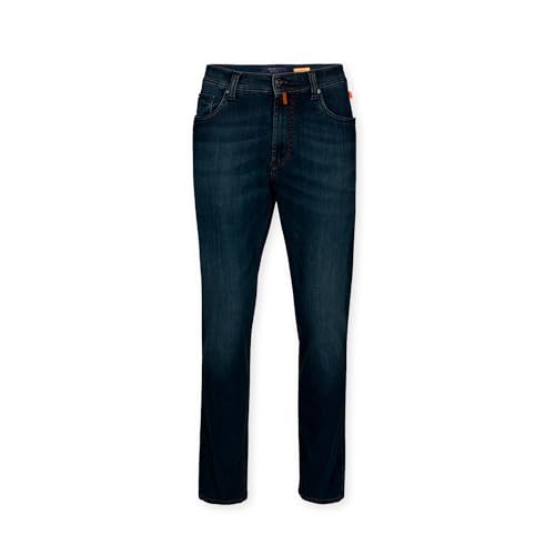 BRÜHL FINE TROUSERS 5-Pocket Jeans Herren Stretch York DO FX 191881 - in Dual FX Quer Stretch Denim mit dezenten Flammeneffekten in modischer Waschung von BRÜHL FINE TROUSERS