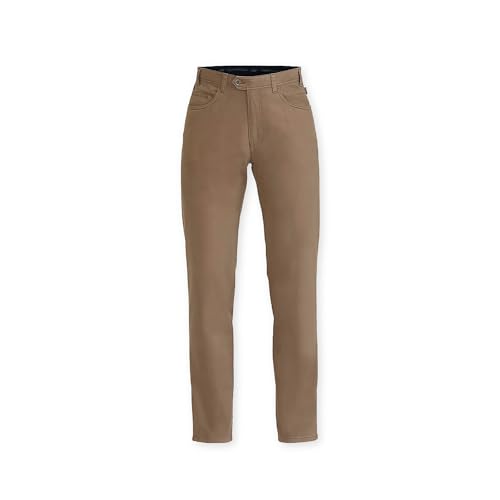 BRÜHL FINE TROUSERS Chino Hose Herren Stretch Milano II 183230 I Stoffhose Herren mit Komfortdehnbund in Pima-Stretch-Gabardine I Mit Cashmere Schmirgel von BRÜHL FINE TROUSERS