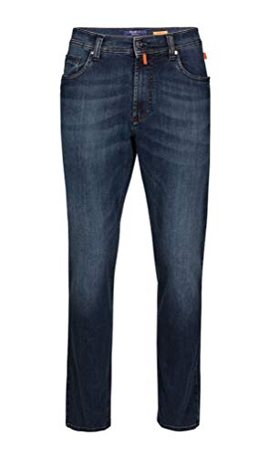 BRÜHL FINE TROUSERS Jeans Herren Stretch York DO FX 191241 I 5-Pocket Herren Jeans in Dual FX Quer Stretch Denim I Mit Flammeneffekten Waschung von BRÜHL FINE TROUSERS