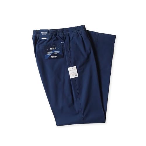 BRÜHL FINE TROUSERS Stoffhose Herren Gustav 180000 I Schlupfhose Herren mit Rundum-Gummibund aus Gabardine-Stretch-Qualität I Optimale Bewegungsfreiheit von BRÜHL FINE TROUSERS