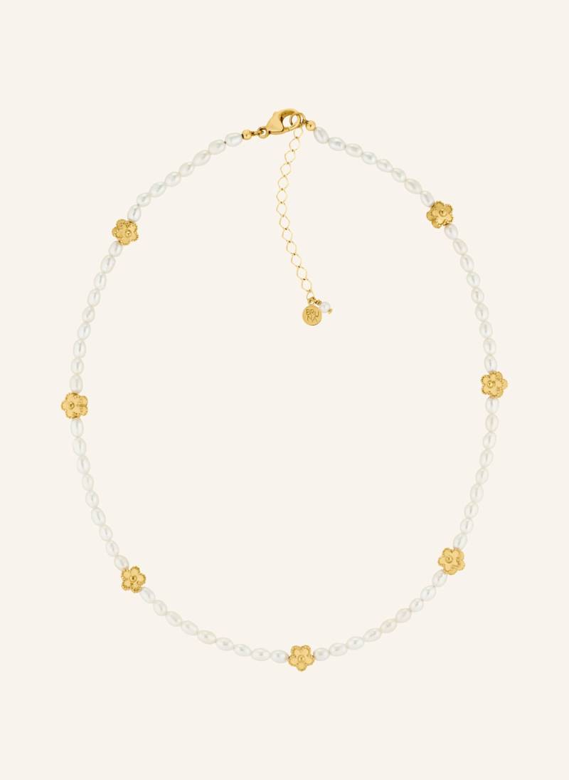 Bruna The Label Choker Fiore Mit Perlen gold von BRUNA The Label