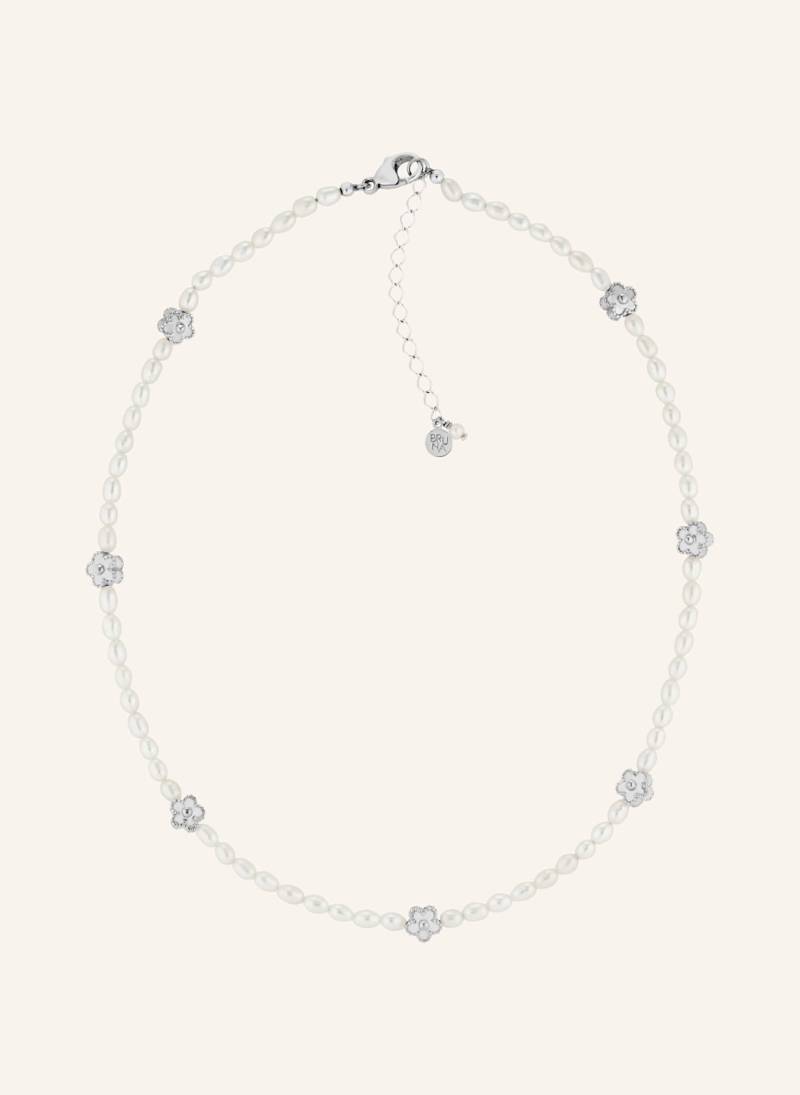 Bruna The Label Choker Fiore Mit Perlen silber von BRUNA The Label