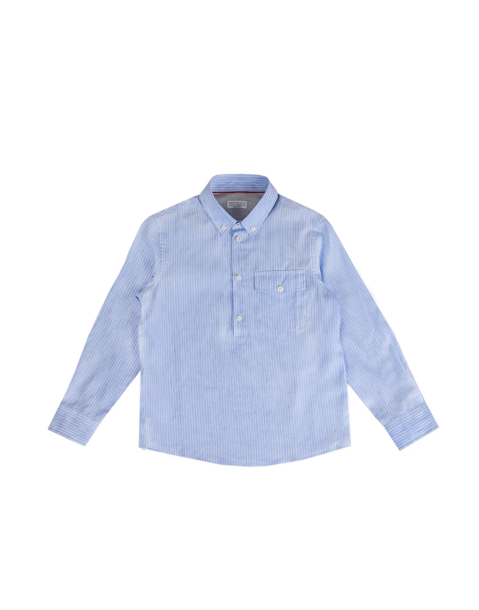 BRUNELLO CUCINELLI Hemd Kinder Himmelblau von BRUNELLO CUCINELLI