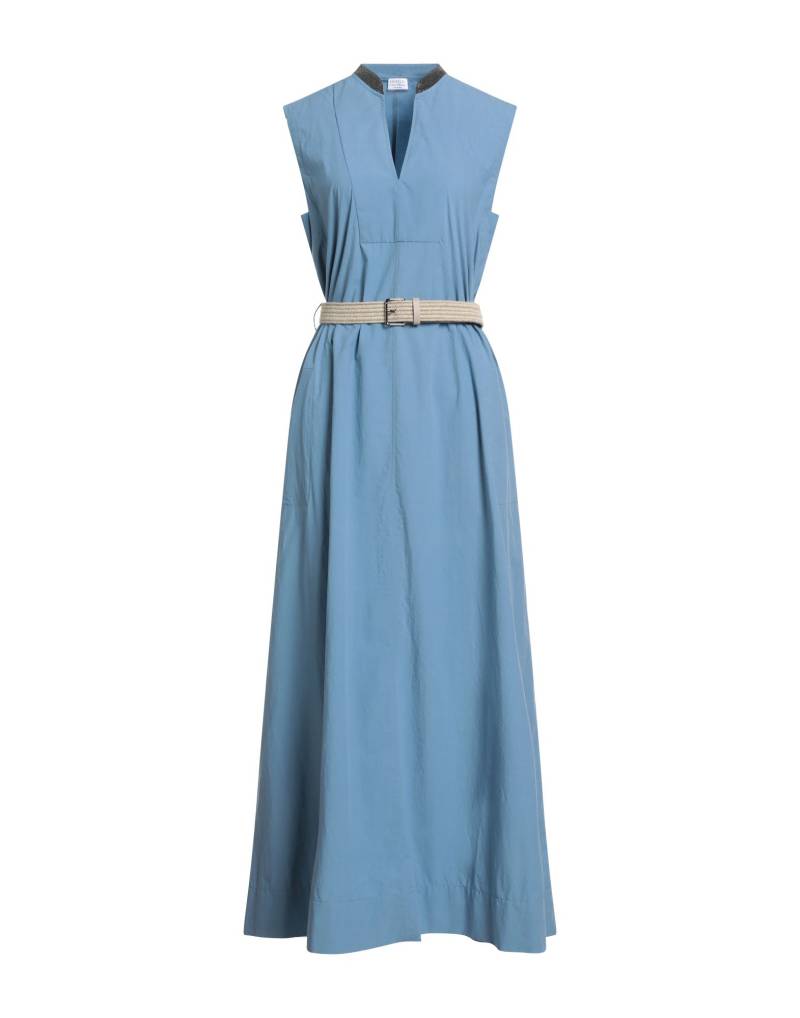 BRUNELLO CUCINELLI Maxi-kleid Damen Taubenblau von BRUNELLO CUCINELLI
