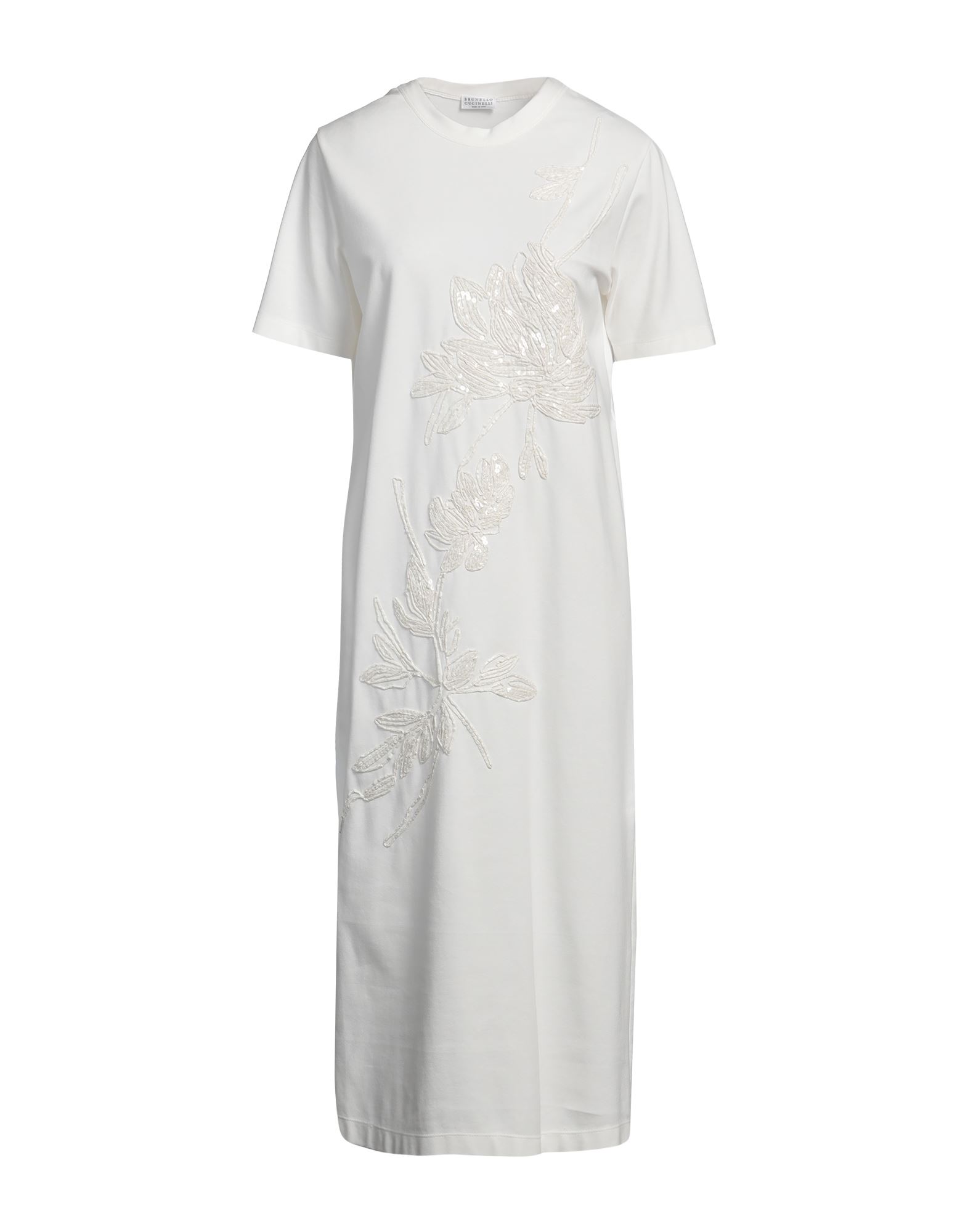 BRUNELLO CUCINELLI Midi-kleid Damen Weiß BRUNELLO CUCINELLI Midi-kleid Damen Weiß von BRUNELLO CUCINELLI