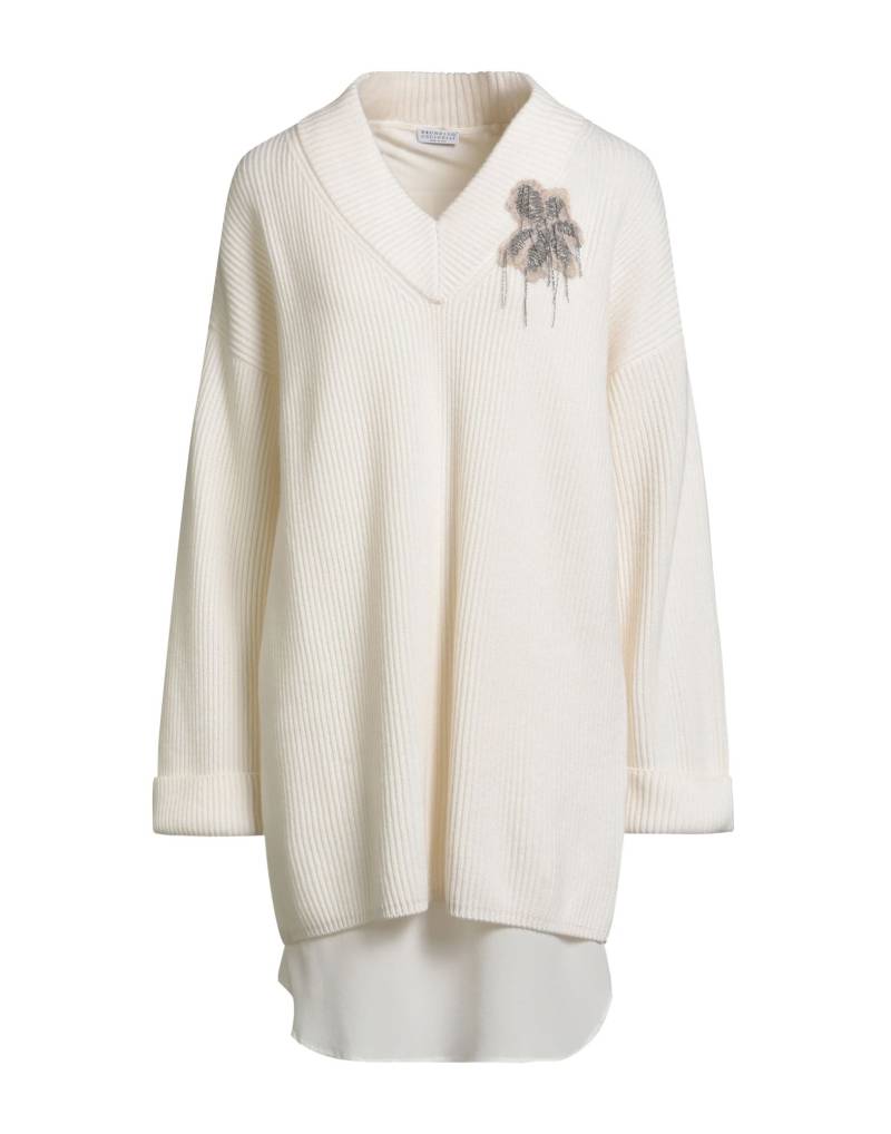 BRUNELLO CUCINELLI Mini-kleid Damen Elfenbein von BRUNELLO CUCINELLI