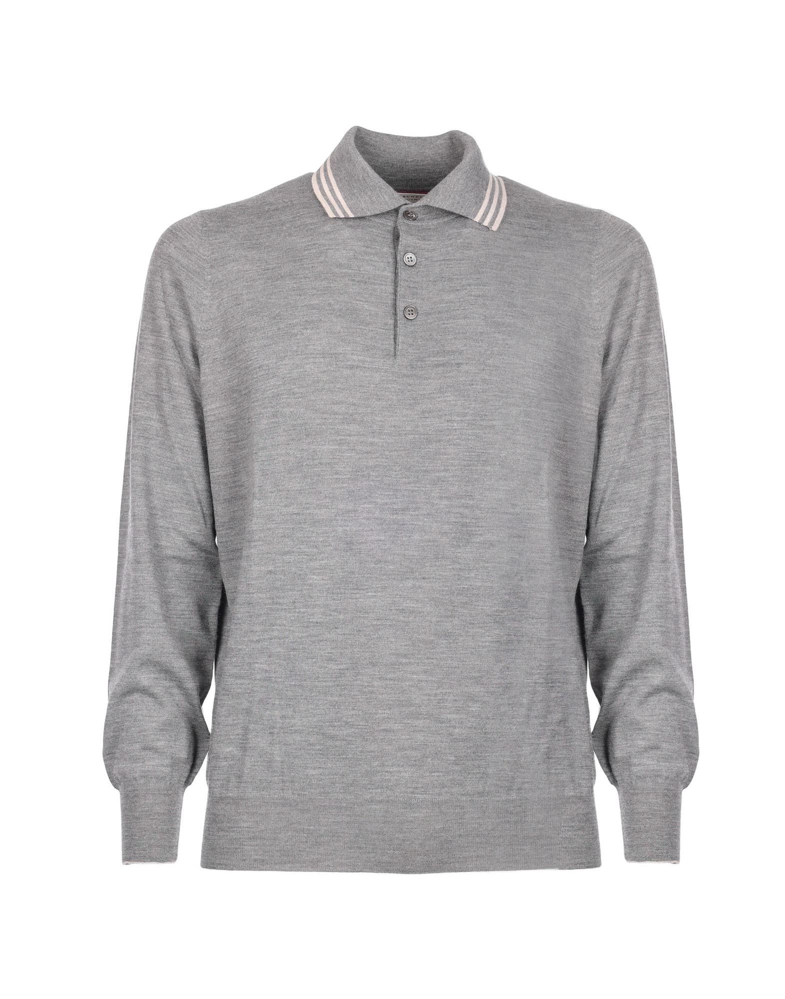 BRUNELLO CUCINELLI Poloshirt Herren Grau von BRUNELLO CUCINELLI