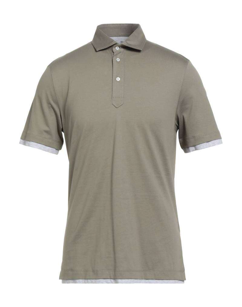 BRUNELLO CUCINELLI Poloshirt Herren Militärgrün BRUNELLO CUCINELLI Poloshirt Herren Militärgrün von BRUNELLO CUCINELLI