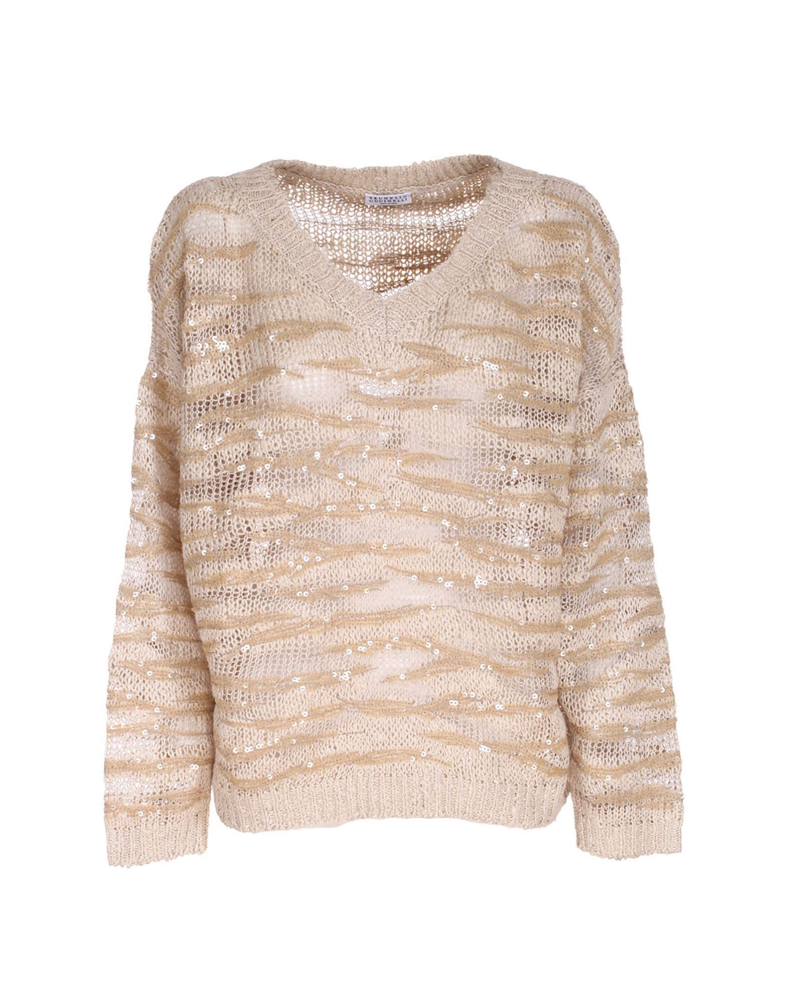 BRUNELLO CUCINELLI Pullover Damen Beige von BRUNELLO CUCINELLI