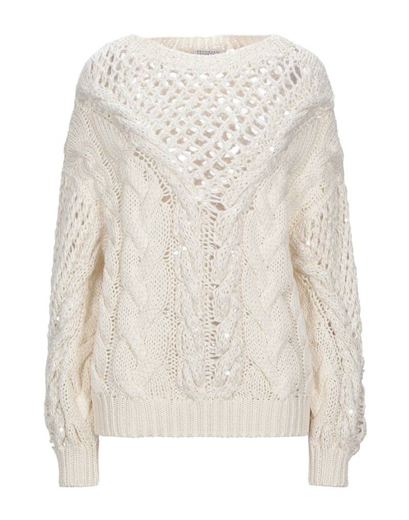 BRUNELLO CUCINELLI Pullover Damen Elfenbein von BRUNELLO CUCINELLI