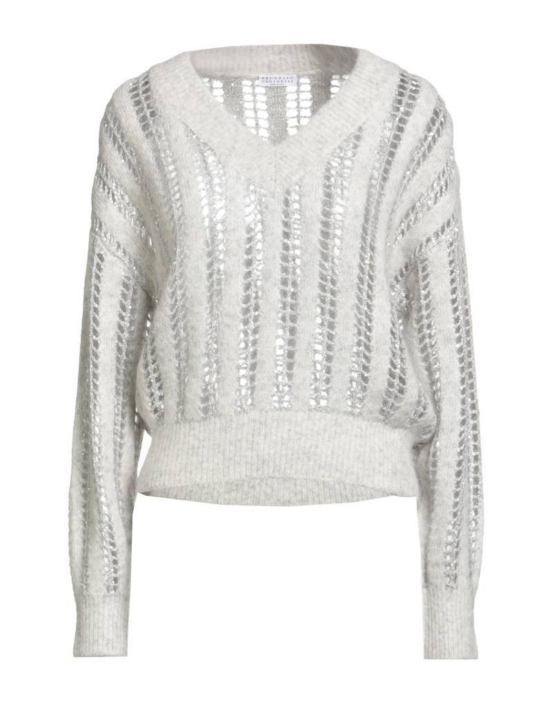 BRUNELLO CUCINELLI Pullover Damen Hellgrau von BRUNELLO CUCINELLI