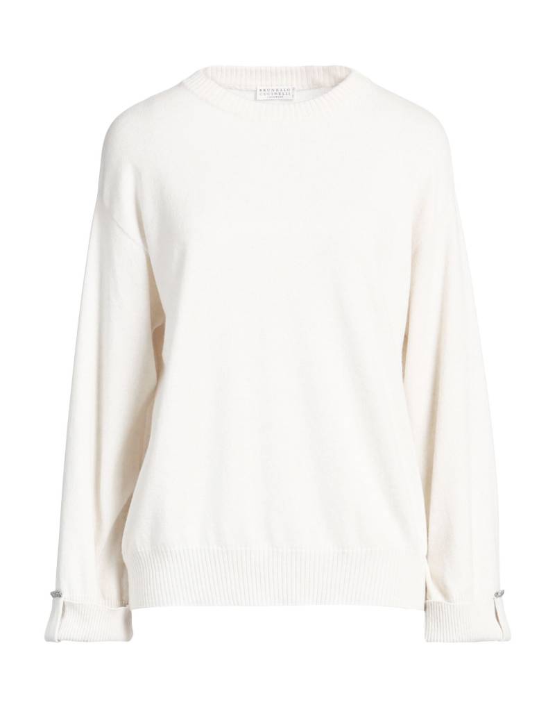 BRUNELLO CUCINELLI Pullover Damen Off white BRUNELLO CUCINELLI Pullover Damen Off white von BRUNELLO CUCINELLI