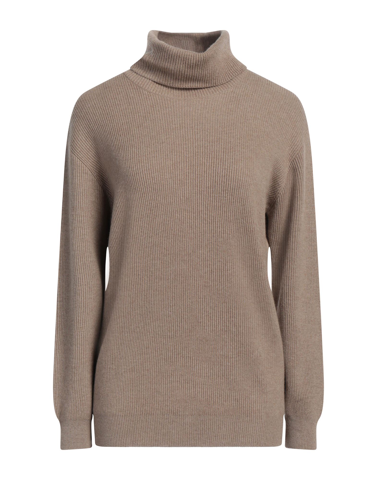 BRUNELLO CUCINELLI Rollkragenpullover Damen Hellbraun von BRUNELLO CUCINELLI