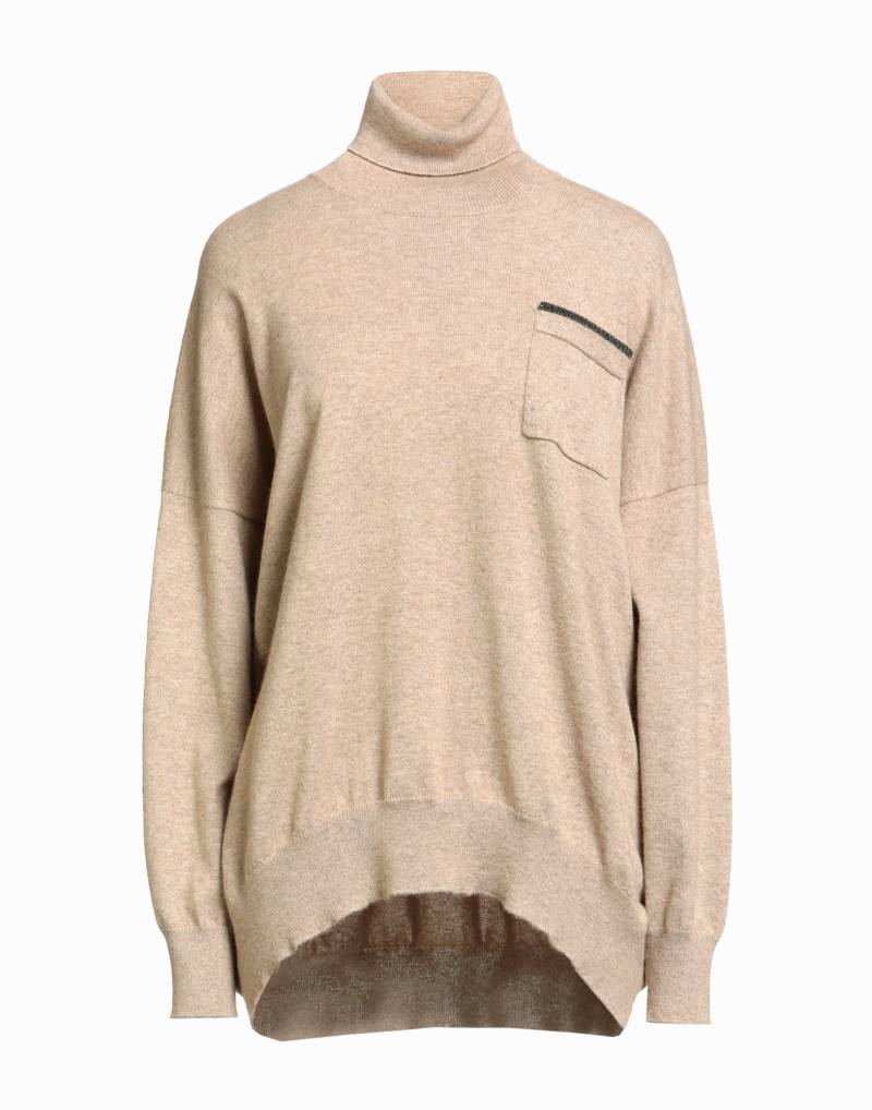 BRUNELLO CUCINELLI Rollkragenpullover Damen Sand von BRUNELLO CUCINELLI