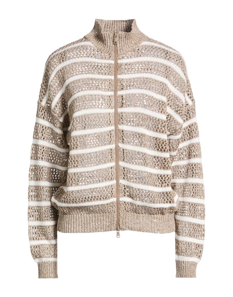 BRUNELLO CUCINELLI Strickjacke Damen Hellbraun von BRUNELLO CUCINELLI